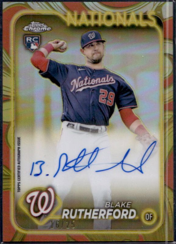 2024 Topps Gilded Collection #CGA-BR Topps Chrome Gold Autographs - Rose Gold-Gold /25