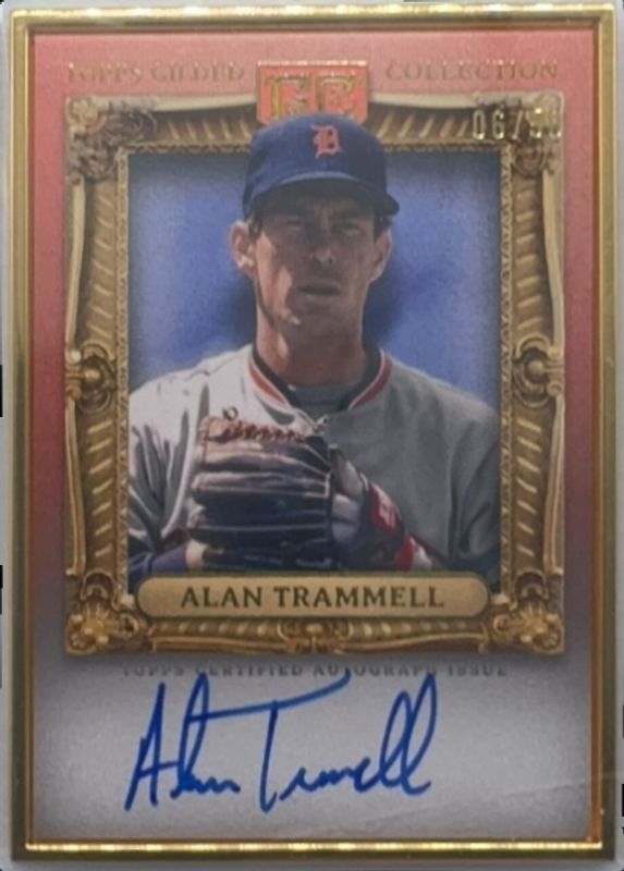 2024 Topps Gilded Collection #HAFA-AT Gold Framed Hall of Famer Autographs - Rose Gold /50