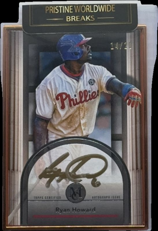 Ryan Howard 2024 Topps Museum Collection #FMA-RH Museum Framed Autographs - Bronze Frame /20 RAW