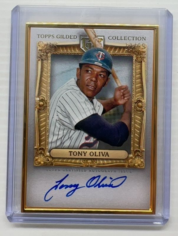 Tony Oliva 2024 Topps Gilded Collection #HAFA-TO Gold Framed Hall of Famer Autographs /99 RAW