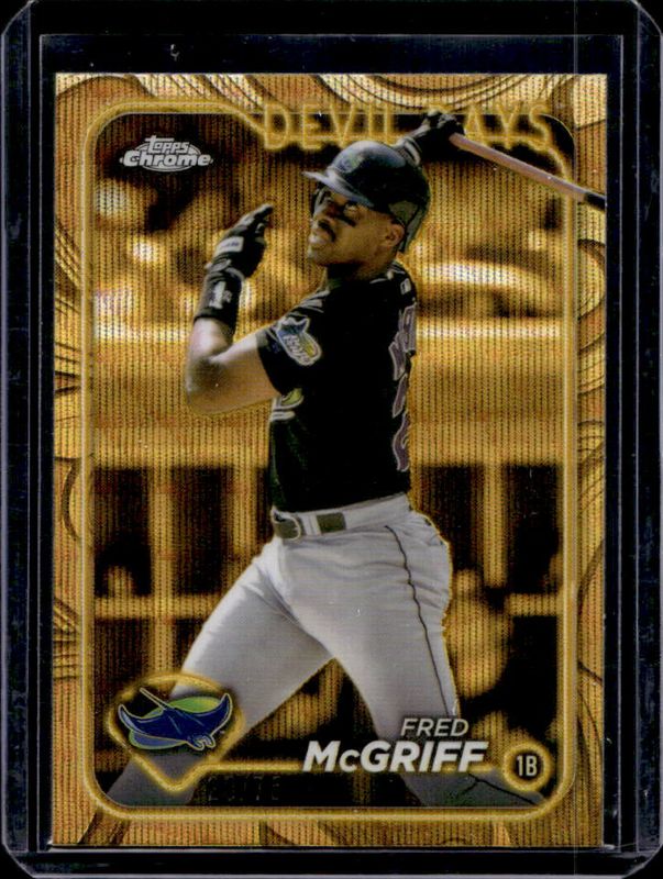 Fred McGriff 2024 Topps Gilded Collection #112 Gold Wave Refractor /75 RAW