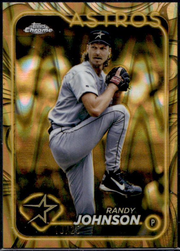 Randy Johnson 2024 Topps Gilded Collection #106 Gold RayWave Refractor /25 RAW