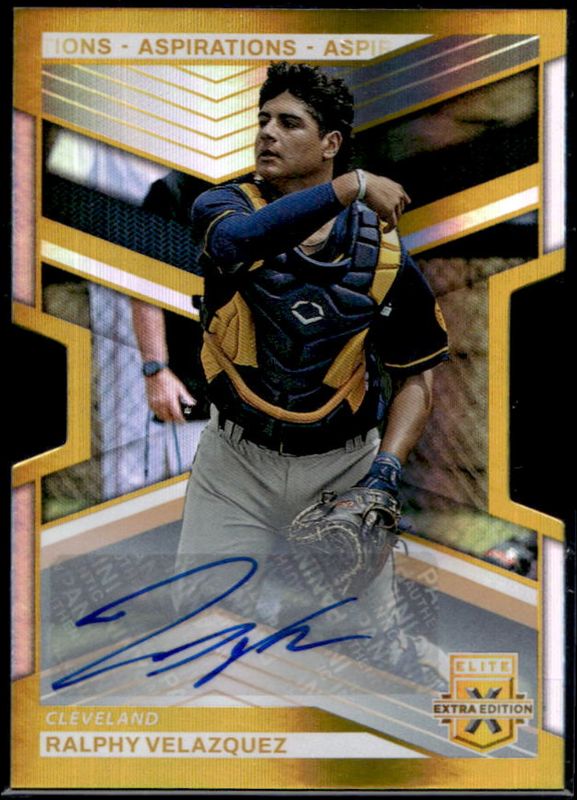 2023 Elite Extra Edition #83 Aspirations die-cut Gold Signatures /24