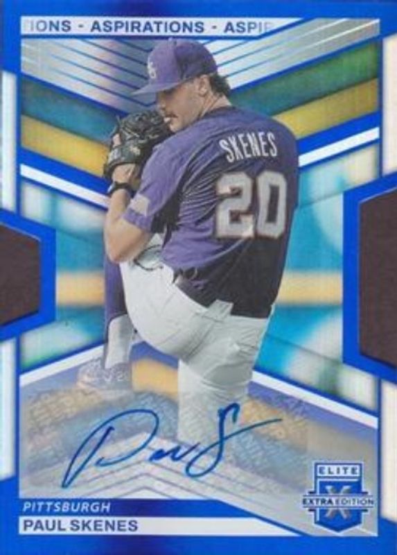 Paul Skenes 2023 Elite Extra Edition #7 Aspirations die-cut Signatures /76 RAW