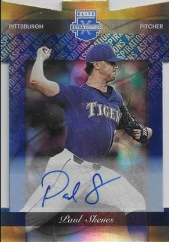 Paul Skenes 2023 Elite Extra Edition #160 Aspirations die-cut Signatures /76 RAW