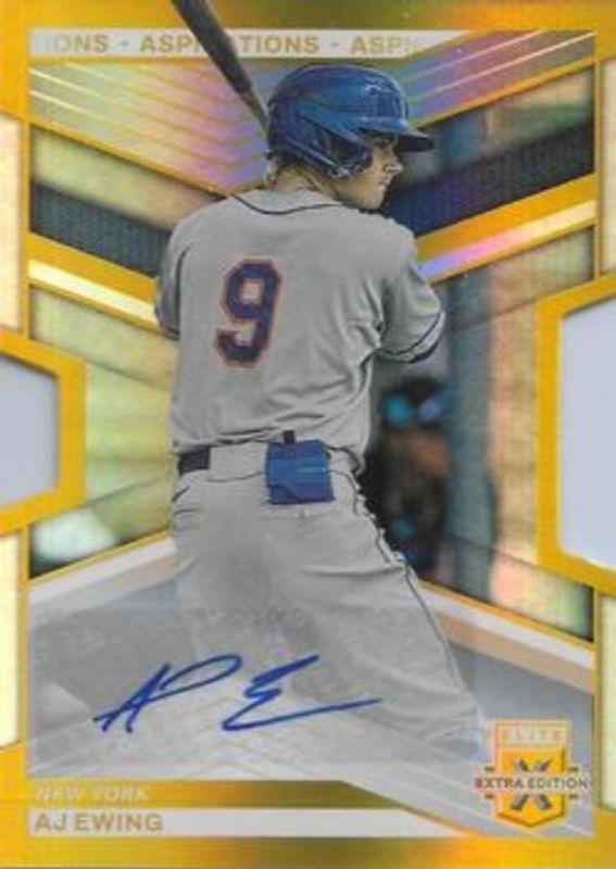 2023 Elite Extra Edition #93 Aspirations die-cut Gold Signatures /24
