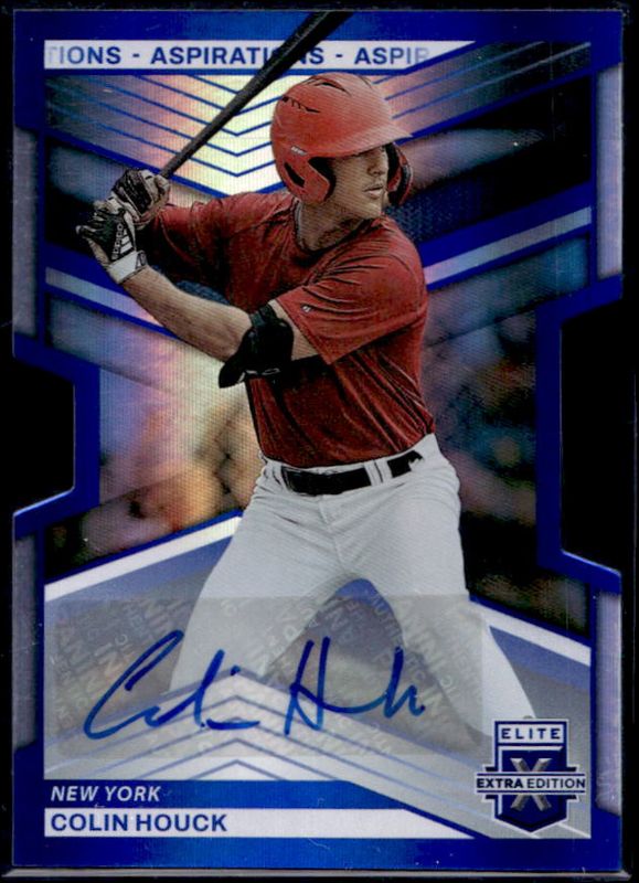 Colin Houck 2023 Elite Extra Edition #39 Aspirations die-cut Signatures /76 RAW