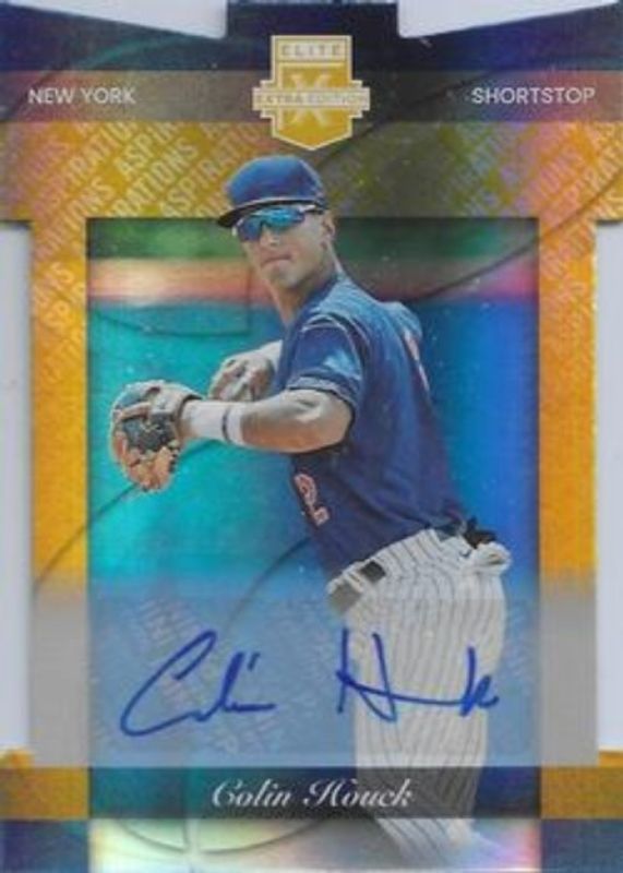 Colin Houck 2023 Elite Extra Edition #157 Aspirations die-cut Gold Signatures /24 RAW