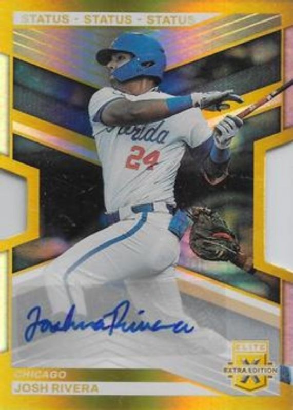 Josh Rivera 2023 Elite Extra Edition #144 Status die-cut Gold Signatures /10 RAW