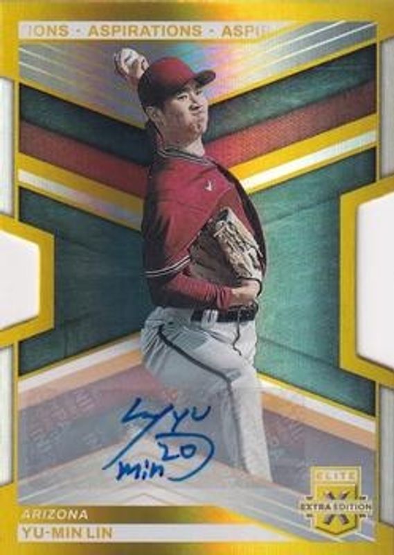2023 Elite Extra Edition #120 Aspirations die-cut Gold Signatures /24