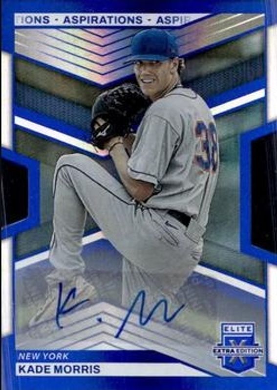 Kade Morris 2023 Elite Extra Edition #62 Aspirations die-cut Signatures /76 RAW