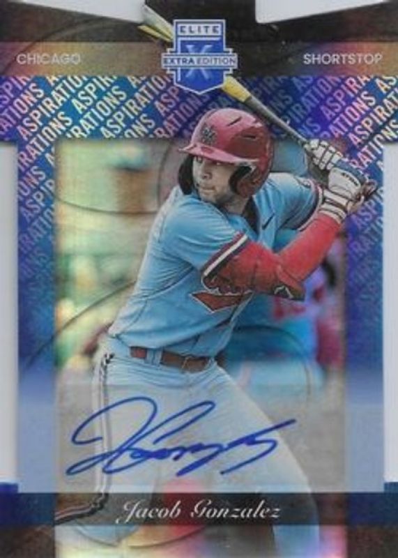 Jacob Gonzalez 2023 Elite Extra Edition #168 Aspirations die-cut Signatures /76 RAW