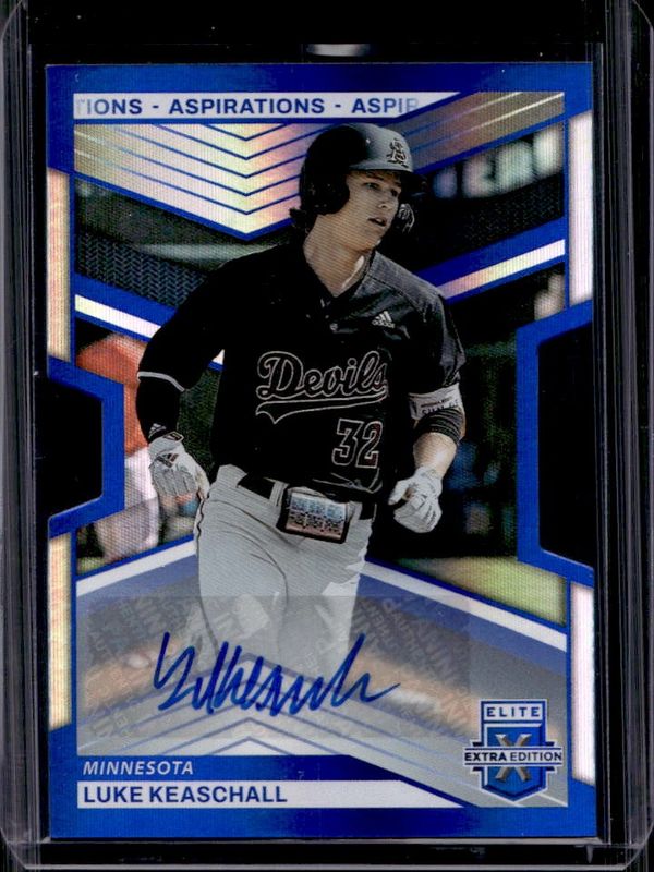Luke Keaschall 2023 Elite Extra Edition #82 Aspirations die-cut Signatures /76 RAW