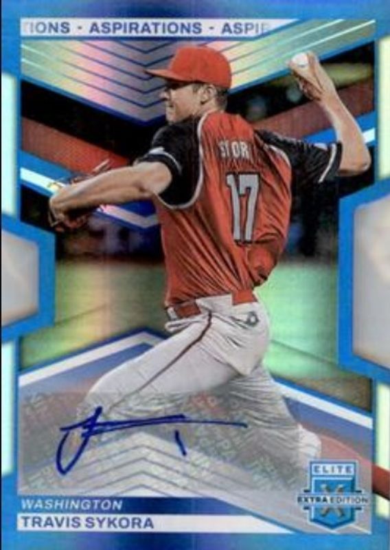 Travis Sykora 2023 Elite Extra Edition #142 Aspirations die-cut Signatures /76 RAW