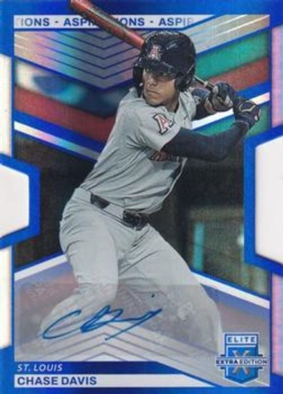 Chase Davis 2023 Elite Extra Edition #63 Aspirations die-cut Signatures /76 RAW