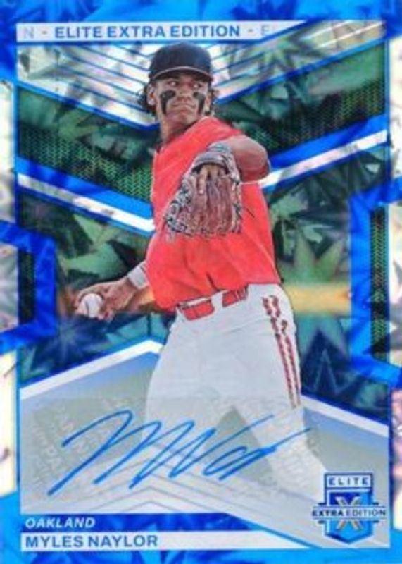 Myles Naylor 2023 Elite Extra Edition #17 Blue Signatures /20 RAW