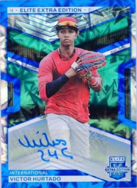 Victor Hurtado 2023 Elite Extra Edition #92 Blue Signatures /20 RAW