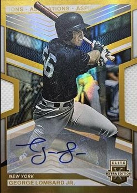 George Lombard 2023 Elite Extra Edition #6 Aspirations die-cut Gold Signatures /24 RAW