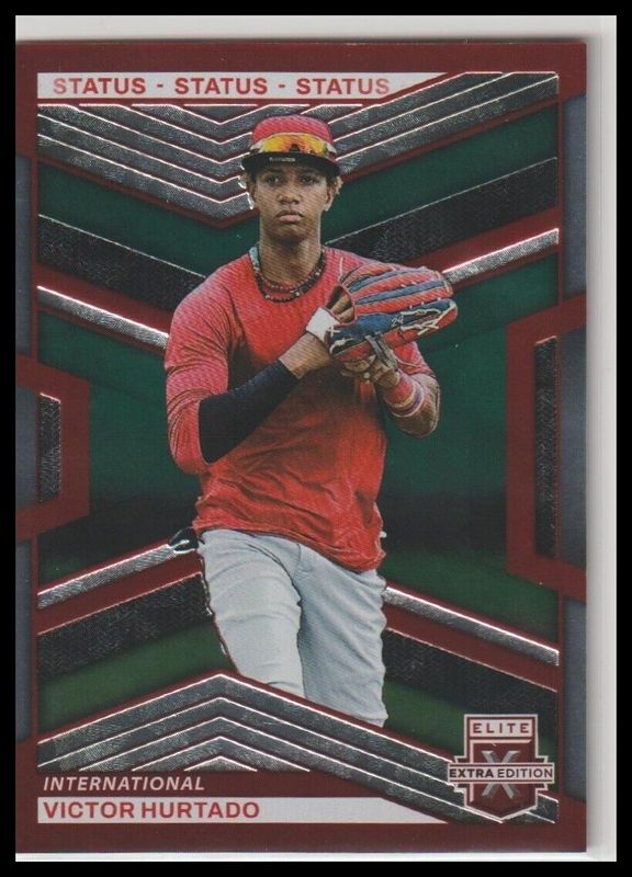 Victor Hurtado 2023 Elite Extra Edition #92 Status Red /199 RAW