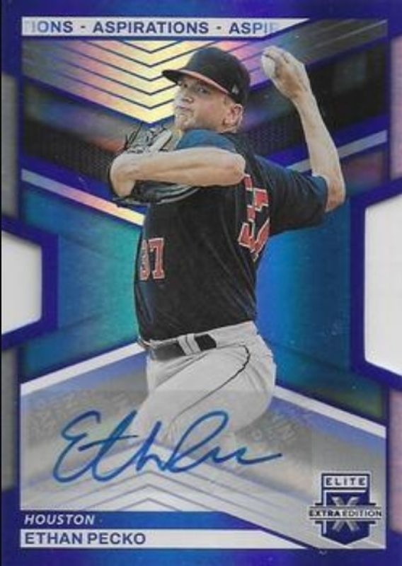 Ethan Pecko 2023 Elite Extra Edition #20 Aspirations die-cut Signatures /76 RAW