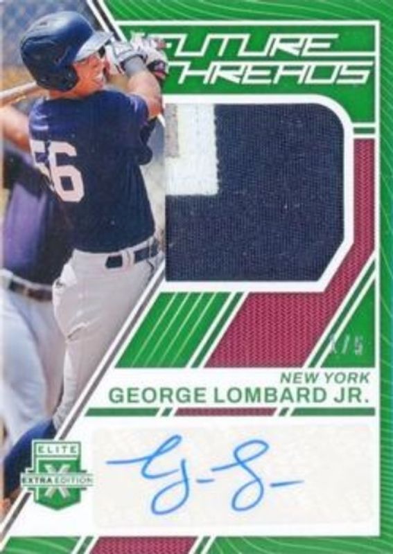 George Lombard 2023 Elite Extra Edition #FTS-GL Future Threads - Emerald Signatures /5 RAW