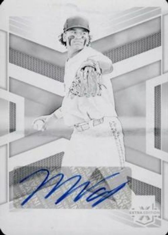 Myles Naylor 2023 Elite Extra Edition #17 Signatures Printing Plates Black /1 RAW