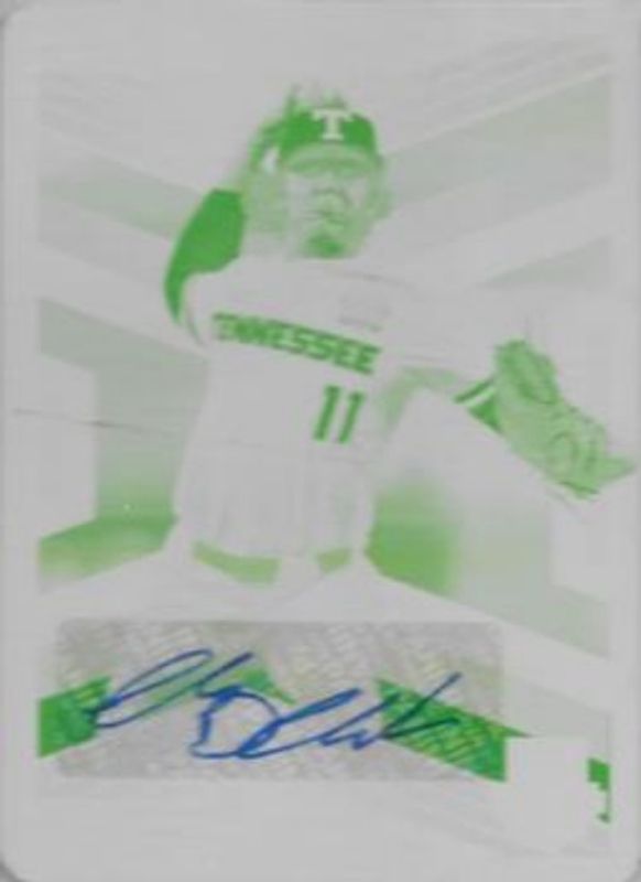 Chase Dollander 2023 Elite Extra Edition #41 Signatures Printing Plates Yellow /1 RAW