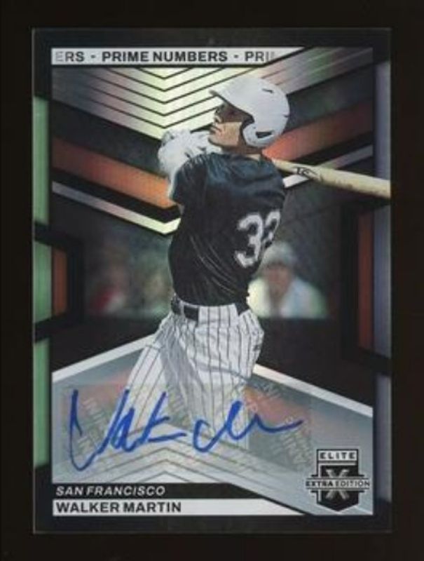 Walker Martin 2023 Elite Extra Edition #111 Prime Numbers B Signatures /60 RAW