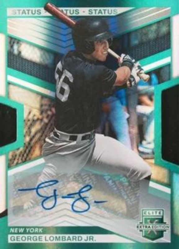 George Lombard 2023 Elite Extra Edition #6 Status Green die-cut Signatures /24 RAW