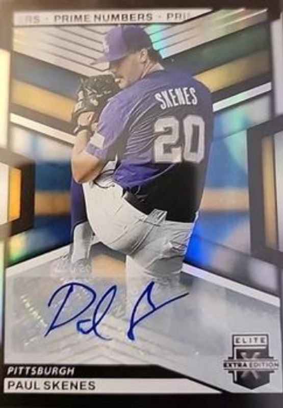 Paul Skenes 2023 Elite Extra Edition #7 Prime Numbers B Signatures /60 RAW