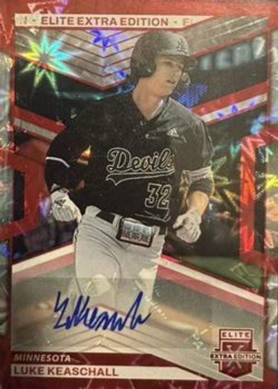 Luke Keaschall 2023 Elite Extra Edition #82 Red Signatures /5 RAW