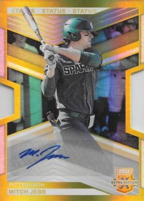Mitch Jebb 2023 Elite Extra Edition #107 Status die-cut Gold Signatures /10 RAW