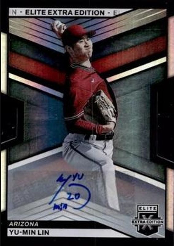Yu-Min Lin 2023 Elite Extra Edition #120 Signatures die-cut /399 RAW