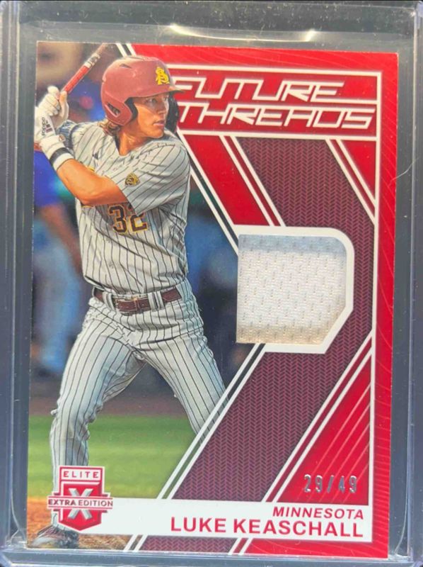 Luke Keaschall 2023 Elite Extra Edition #FT-LK Future Threads - Red /49 RAW
