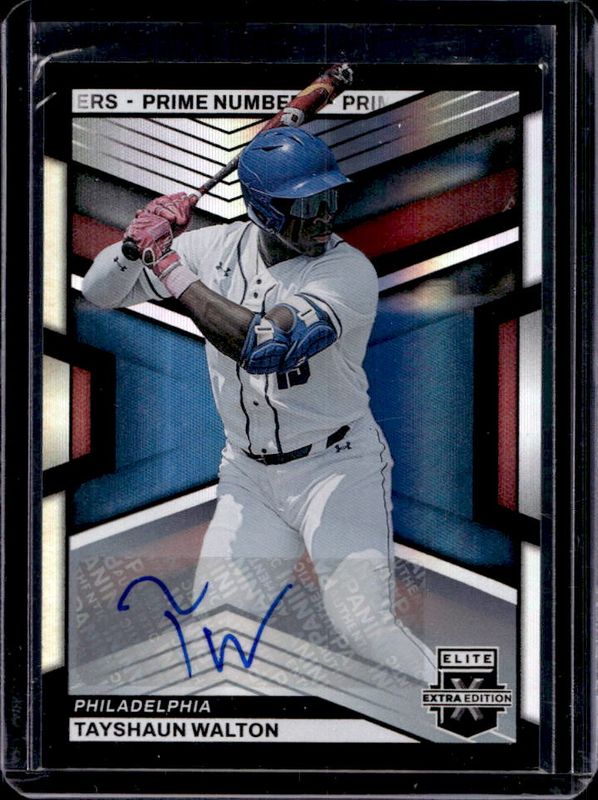 TayShaun Walton 2023 Elite Extra Edition #135 Prime Numbers B Signatures /60 RAW