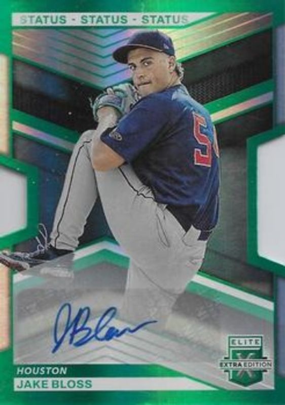 Jake Bloss 2023 Elite Extra Edition #2 Status Green die-cut Signatures /24 RAW