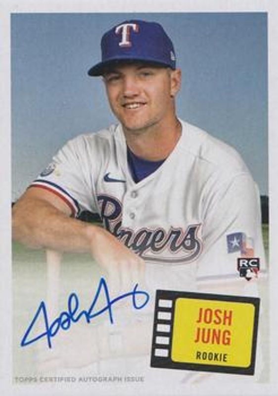 Josh Jung 2023 Topps Archives #57HS-JJ 1957 Topps Hit Stars Autographs Rookie RAW