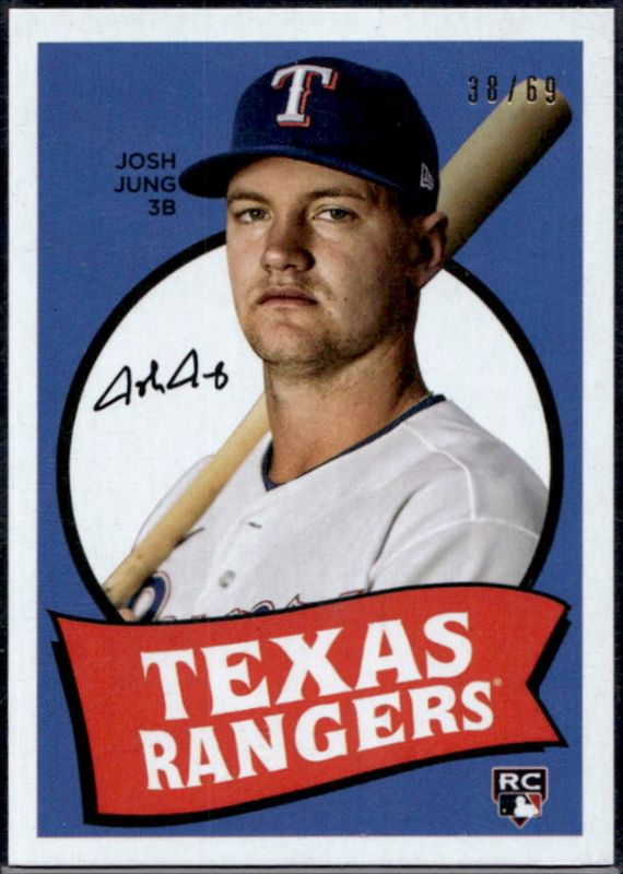 Josh Jung 2023 Topps Archives #69TH-56 1969 Topps Team History Cards Image Variations /69 Rookie RAW