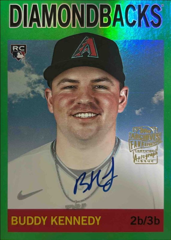 2023 Topps Archives #64FF-BK Fan Favorites Autographs - Green Foil /99