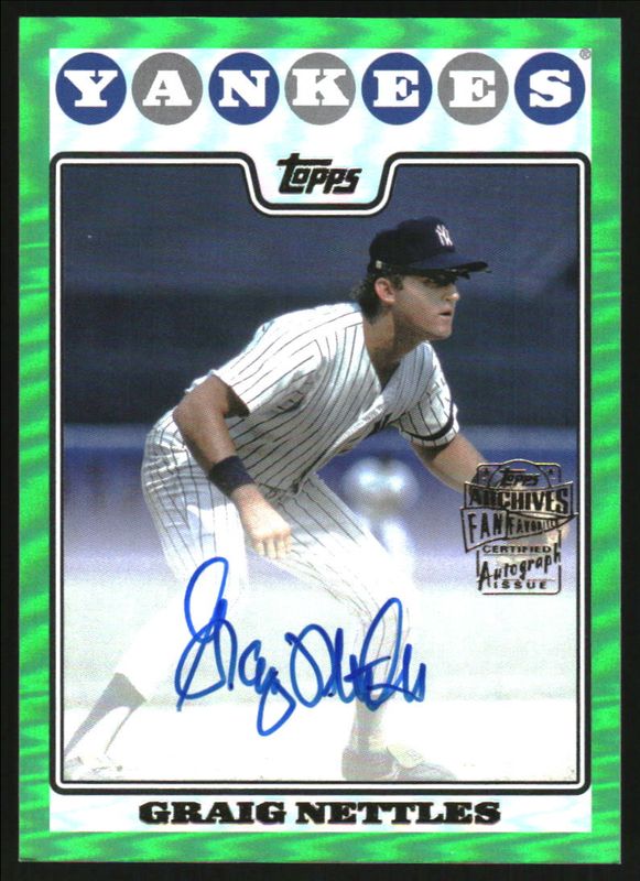 2023 Topps Archives #08FF-GN Fan Favorites Autographs - Green Foil /99