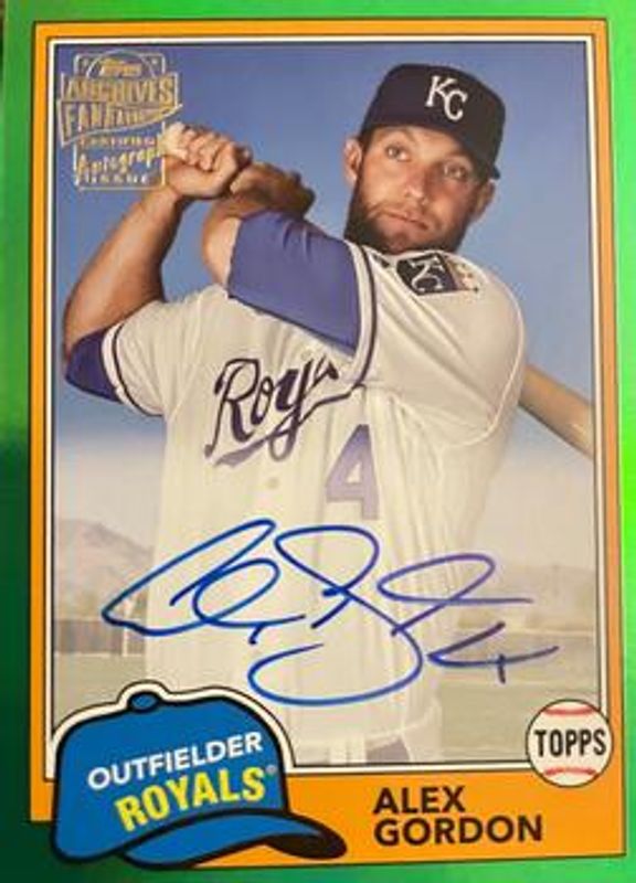2023 Topps Archives #81FF-AG Fan Favorites Autographs - Green Foil /99