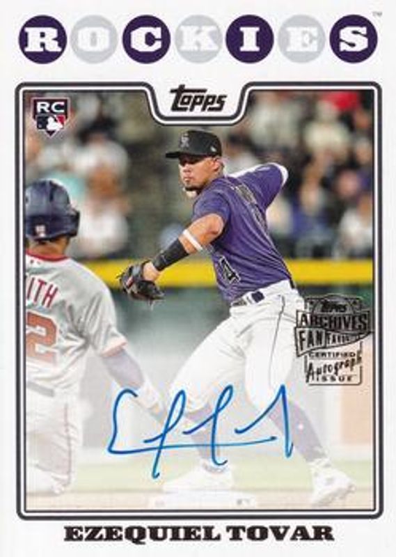 Ezequiel Tovar 2023 Topps Archives #08FF-ET Fan Favorites Autographs Rookie RAW