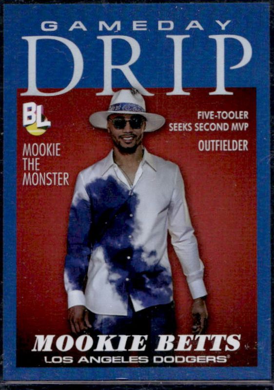 Mookie Betts 2023 Topps Big League #GD-2 Game Day Drip - Gold Foil RAW