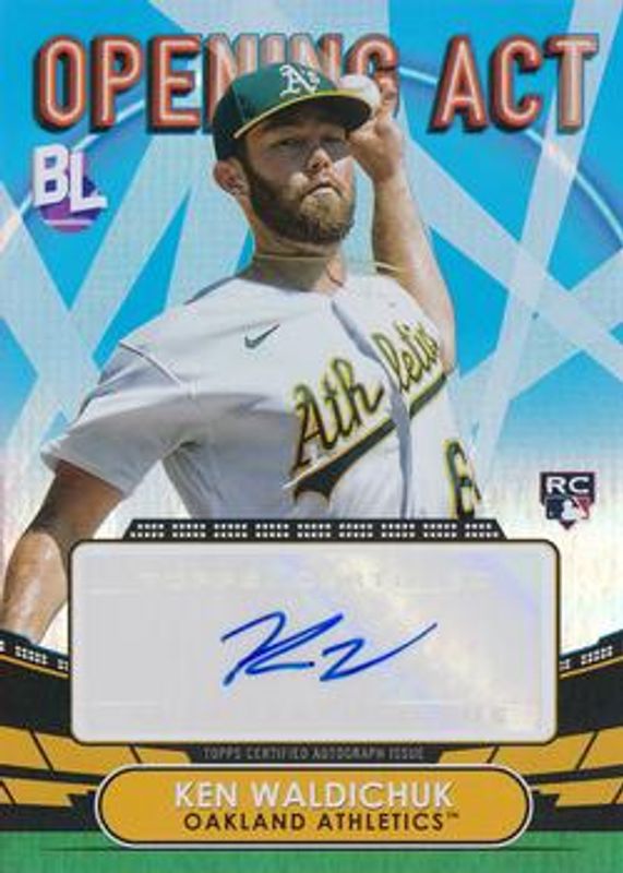 Ken Waldichuk 2023 Topps Big League #OAA-KW Opening Act Autographs Rookie RAW