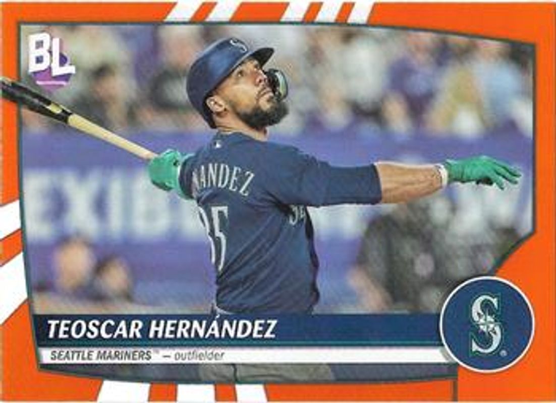 Teoscar Hernandez 2023 Topps Big League #84 Electric Orange RAW
