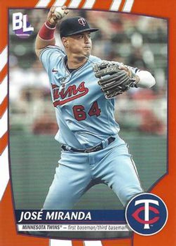 Jose Miranda 2023 Topps Big League #35 Electric Orange RAW