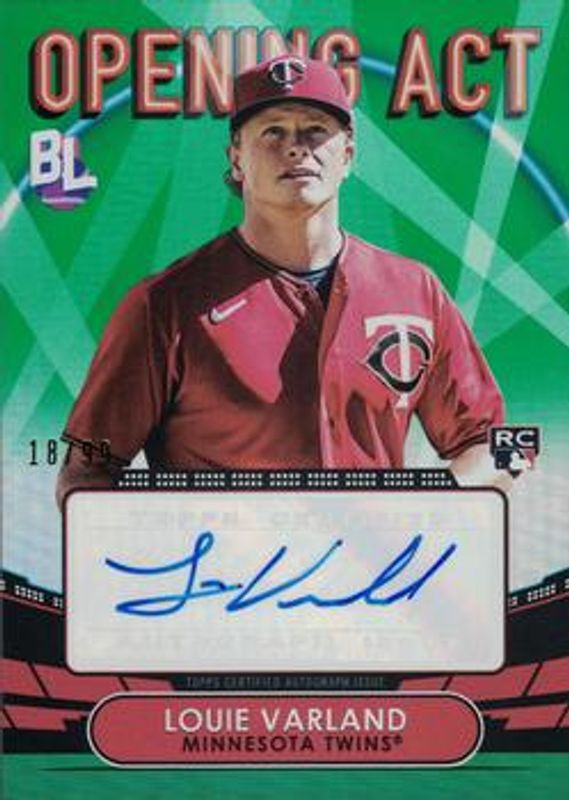 2023 Topps Big League #OAA-LVA Opening Act Autographs - Green Foil /99