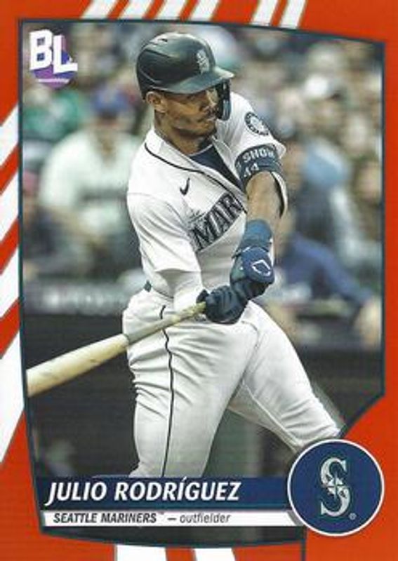 Julio Rodriguez 2023 Topps Big League #44 Electric Orange RAW
