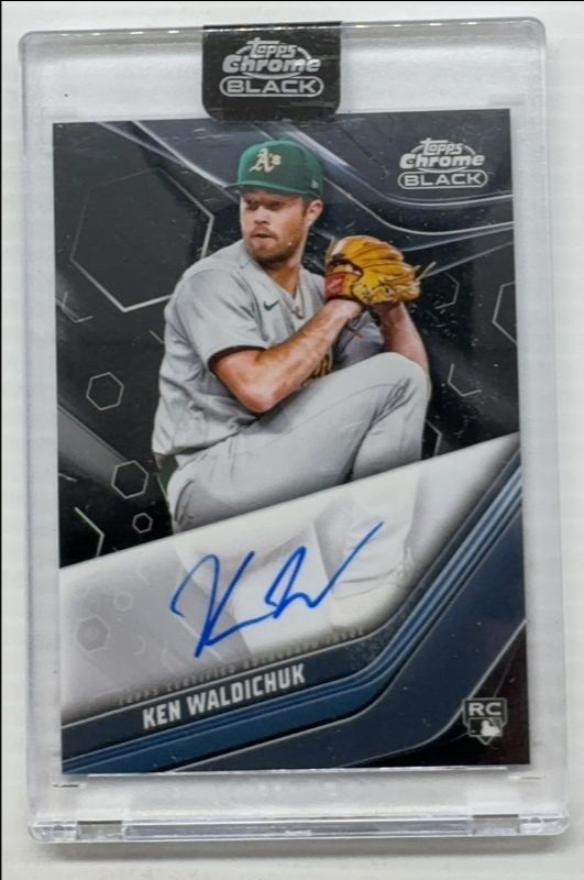 Ken Waldichuk 2023 Topps Chrome Black #CBA-KW Autographs Rookie RAW