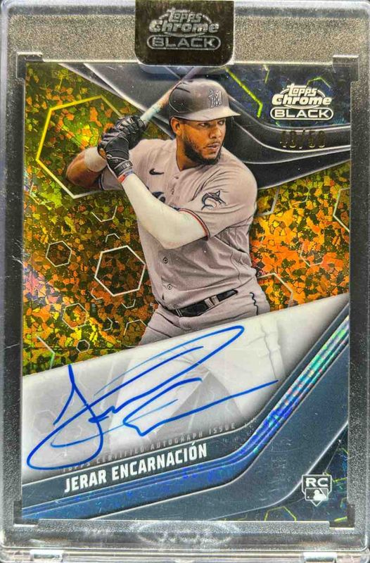 2023 Topps Chrome Black #CBA-JE Autographs - Gold Mini Diamond Refractor /50
